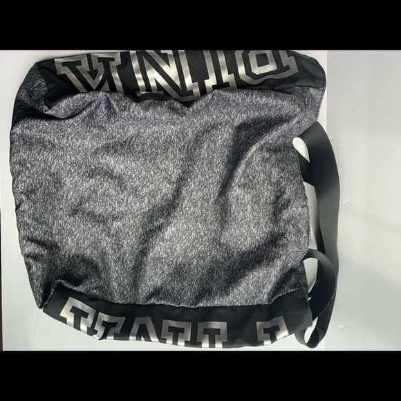 Victorias Secret Pink Tote Beach Bag Black & Gray - Picture 4 of 6